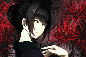 face illustration anime black hair girl mangaka red red licorice face illustration anime black hair girl mangaka red red licorice