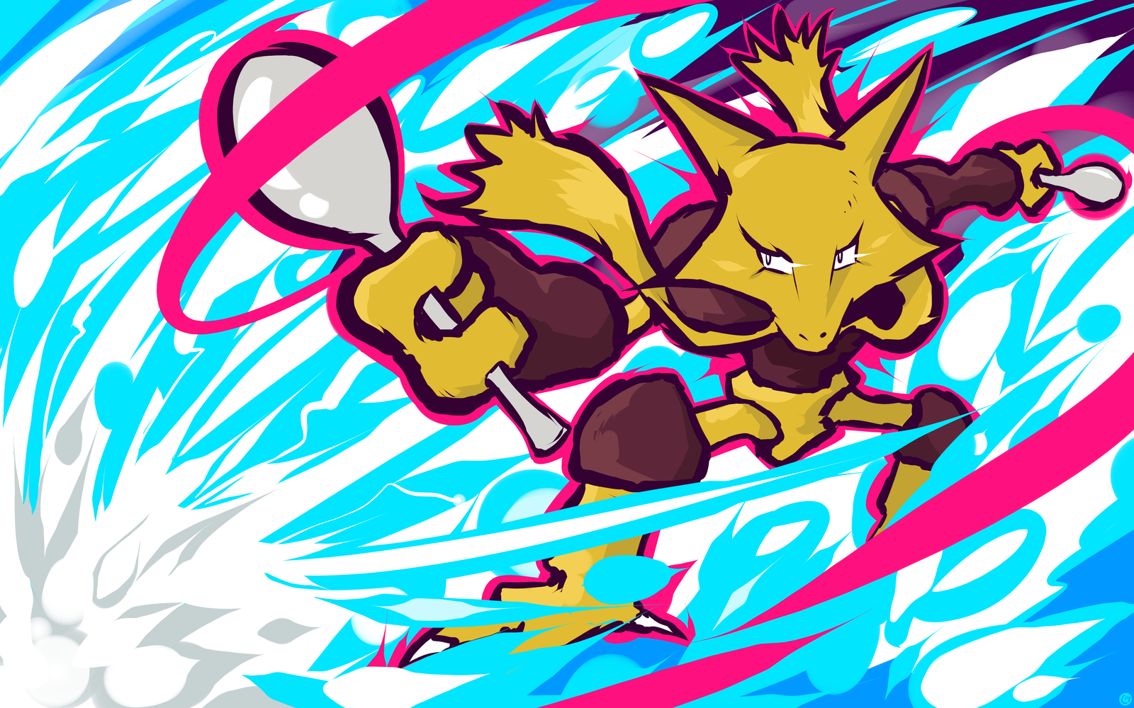 ilustrace, Pok mon, ishmam, Alakazam, čára, Clip Art