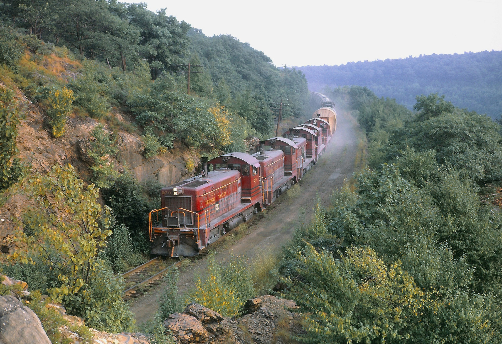 paesaggio, foresta, collina, veicolo, treno, ferrovia, Parco Nazionale, valle, Passo di montagna, natura selvaggia, trasporto, locomotiva, Kodachrome, Terreno, albero, Ferrovia, montagna, pianta, vegetazione, traccia, montanaro, area rurale, fenomeno geologico, catena montuosa, collina stazione, shrubland, trasporto ferroviario, materiale rotabile, lv, scarpata, Fallenflags, Lehighvalleyrailroad, Copyrightminingcamper, Emdsw8, Il taglio di montagna, Delawarelehightrail, Solomongap