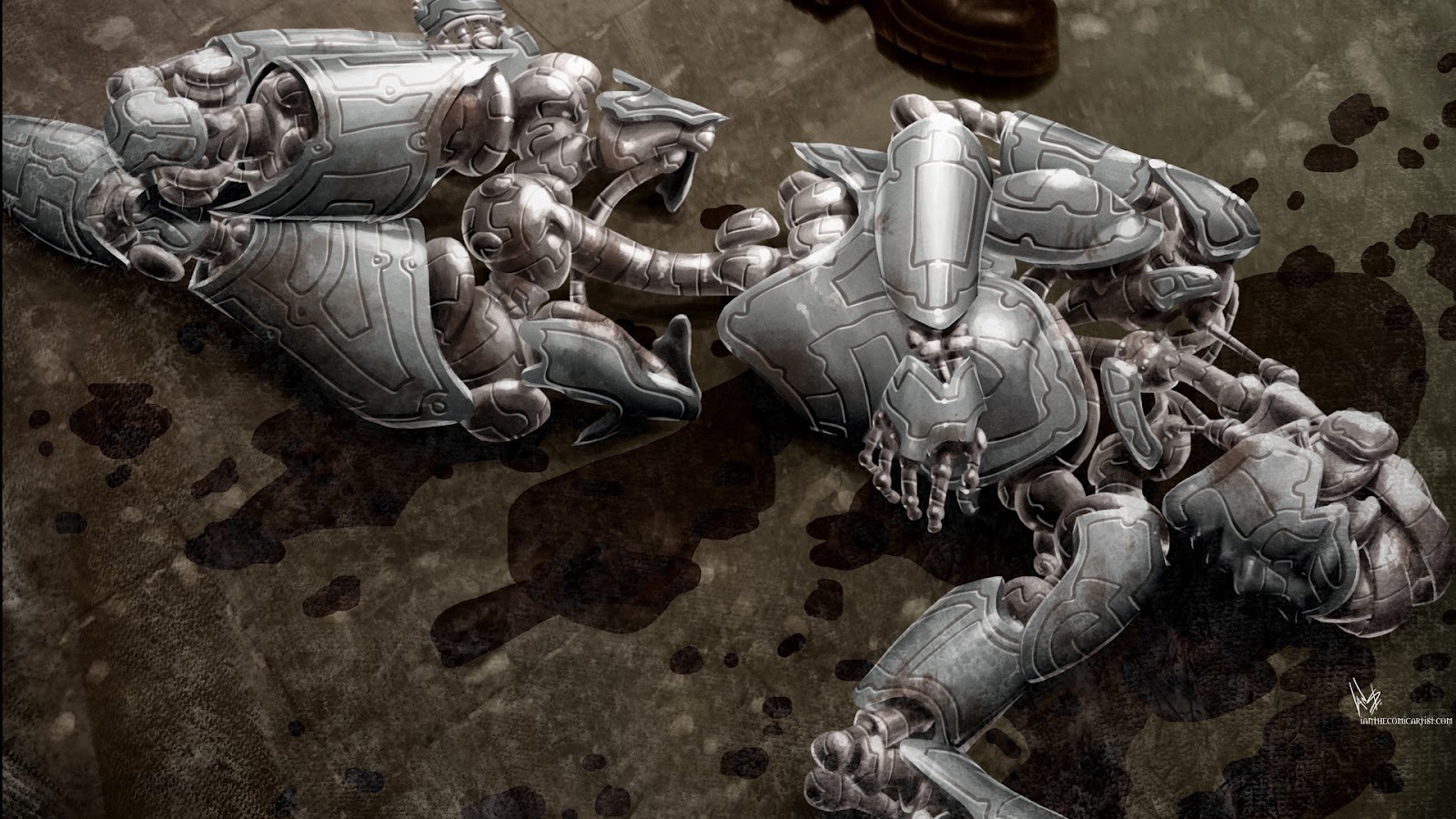 digitální umění, cyberpunk, robot, umělecká díla, sochařství, socha, mytologie, památník, UMĚNÍ, Snímek obrazovky, dávná historie