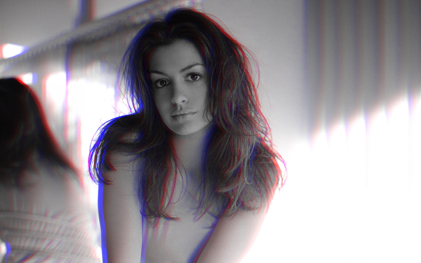 Modell-, lange Haare, Brille, rot, Fotografie, blau, schwarzes Haar, Mode, Haar, anne Hathaway, Haut, Anaglyph 3D, Farbe, Mädchen, Schönheit, Dame, Sinn, Bild, Fotoshooting, braune Haare