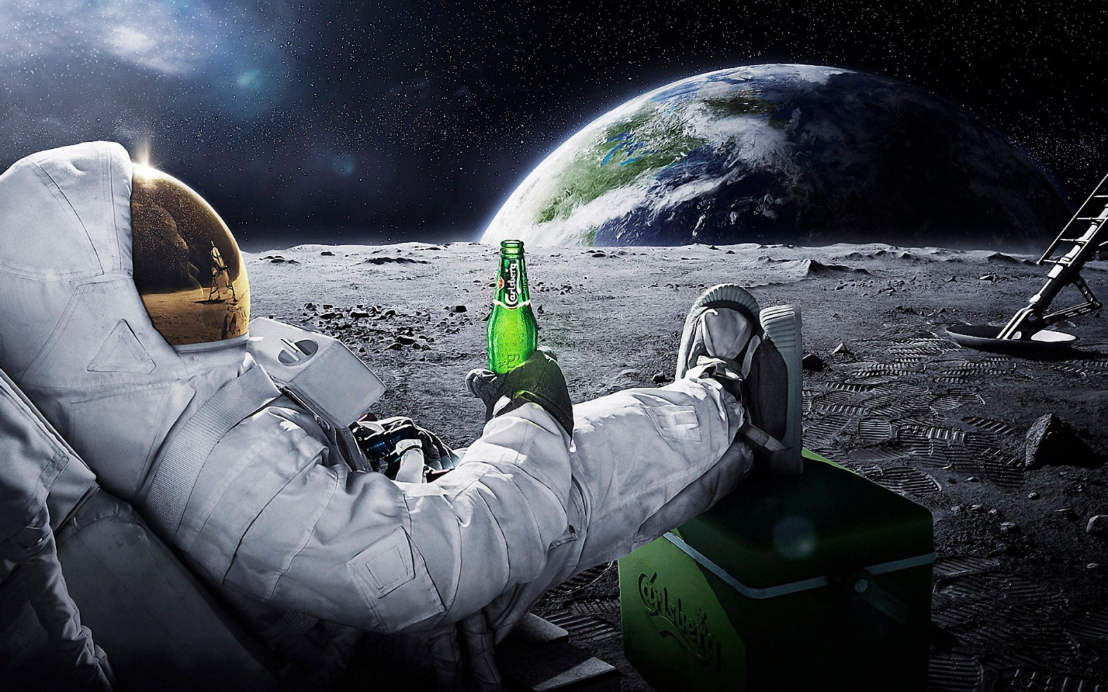 planeta, prostor, vozidlo, Měsíc, pivo, astronaut, alkohol, Carlsberg, Snímek obrazovky, Atmosféra Země, vesmír