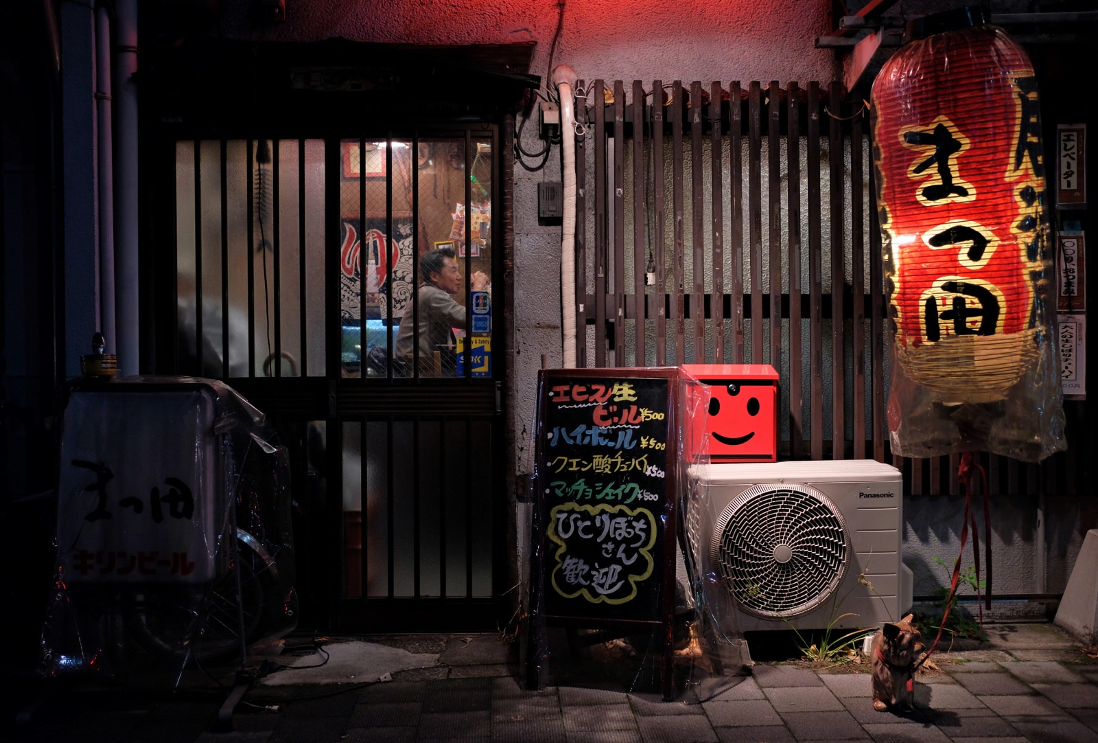 Japonsko, temný, město, ulice, noc, Červené, zima, napít se, metropole, Kyoto, barvy, tma, pozdě v noci, XT2, citynight, 23mmf2, fujikina2017, Shiokoji