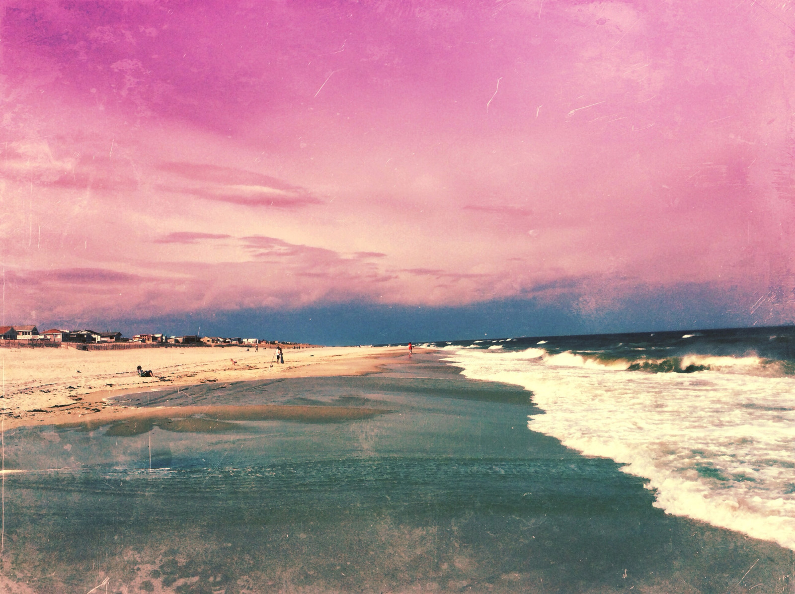 sky, beach, coast, waves, iPhone, phototoaster, mextures
