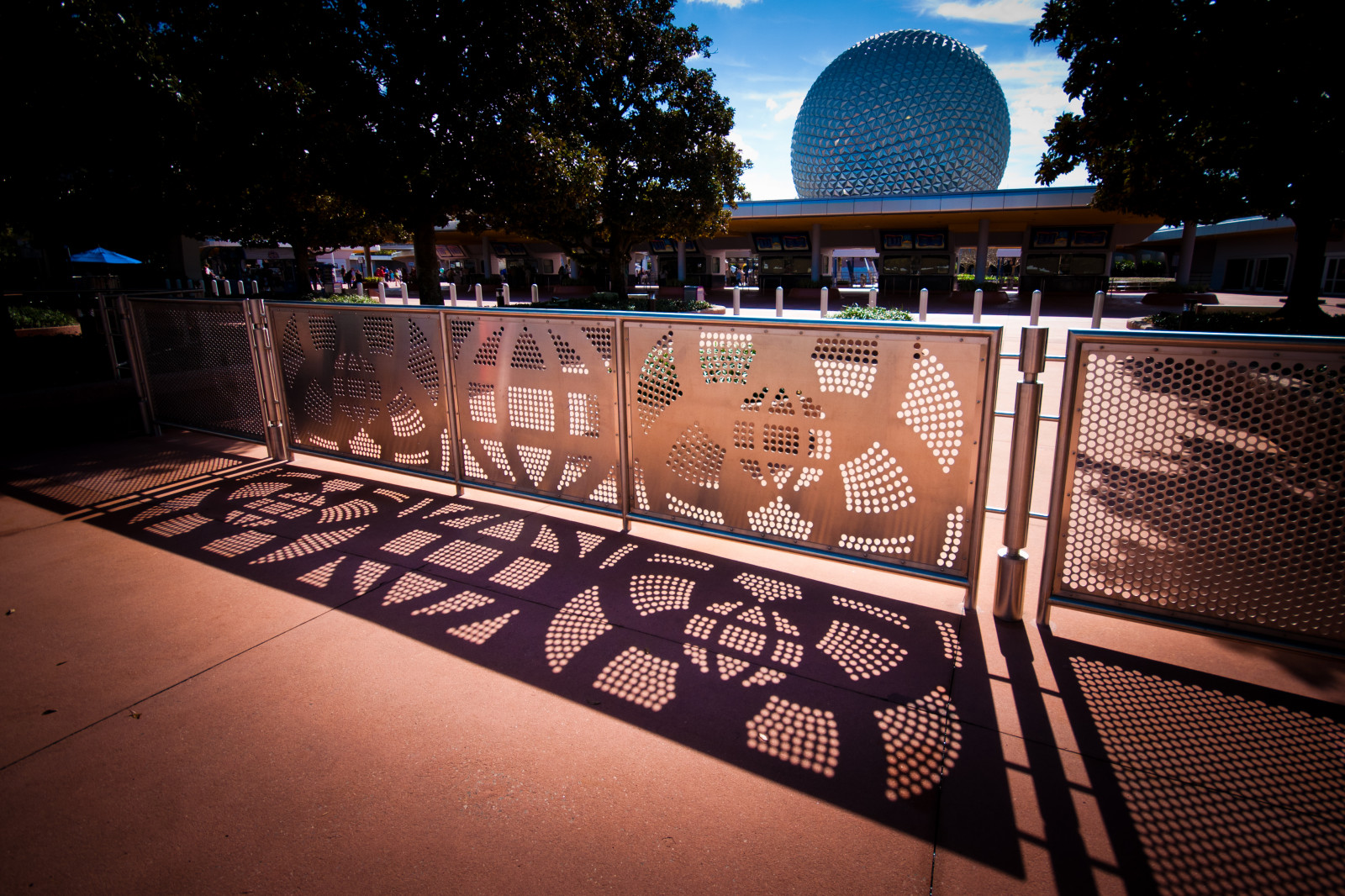 nat, afspejling, skygge, jorden, rumskib, Sony, verden, Disney, Epcot, Florida, Orlando, lys, belysning, indgang, sigma, centrum, 1020mm, walt, Disneyworld, waltdisneyworld, A700, WDW, epcotcenter, spaceshipearth, sse, DSLRA700