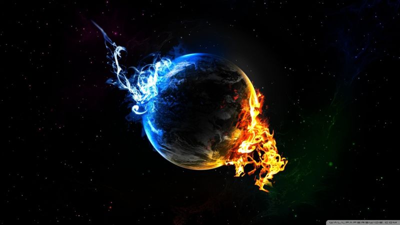 planeta, prostor, Země, oheň, space art, mlhovina planeta, prostor, Země, oheň, space art, mlhovina