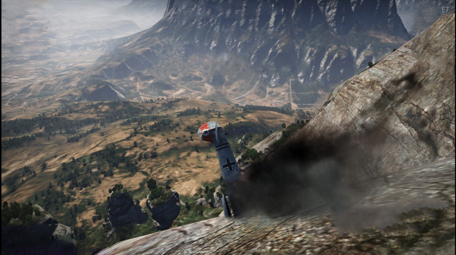 Wallpaper video games, jumping, airplane, cliff, screen shot, Alps