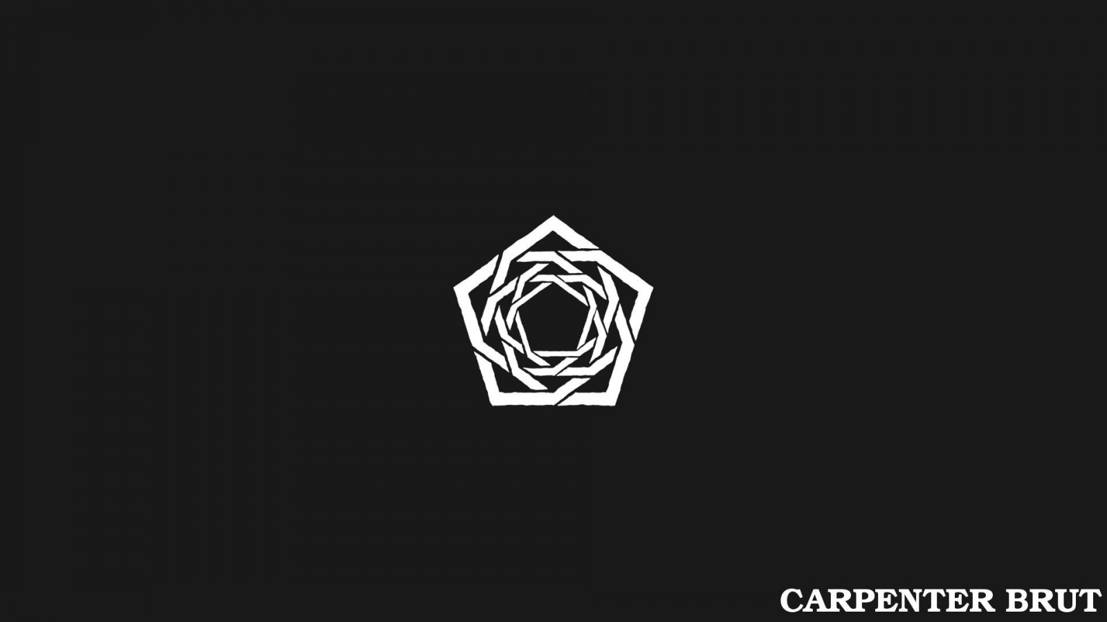 černobílý, logo, Carpenter Brut, značka, synthwave, font