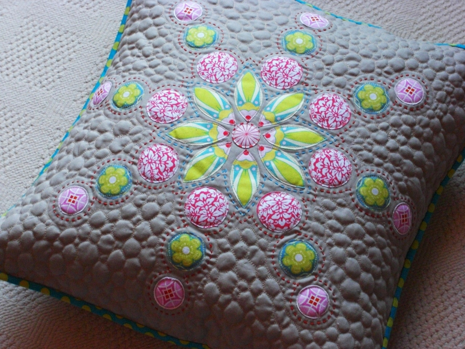 Pohyb, květ, zahrada, Drsný, ruka, stroj, Volný, uvolnit, mluvit, pop, polštář, výměna, okraj, prošívání, výstřižek, nášivka, polštář, úzkostlivý