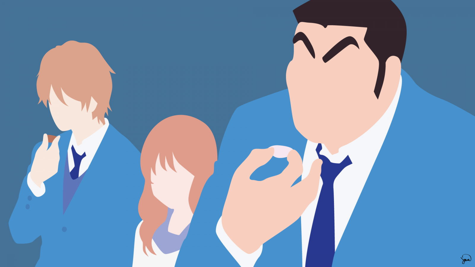 ilustrace, anime, kreslená pohádka, Ore Monogatari, Sunakawa Makoto, Gouda Takeo, Osoba, značka, Yamato Rinko, ruka, prst, smysl, konverzace, interakce, lidská činnost