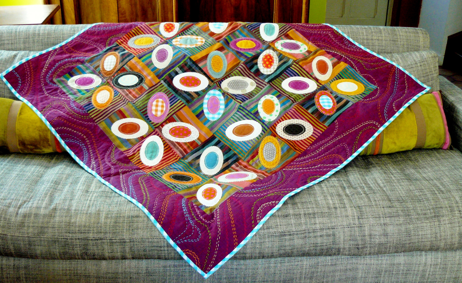 Wallpaper automne, quilt, shot, stripes, coton, spots, cotton