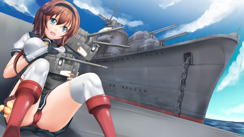 anime dievčatá,anime,Kantai Collection,teruzuki KanColle,krátke vlasy,upskirt