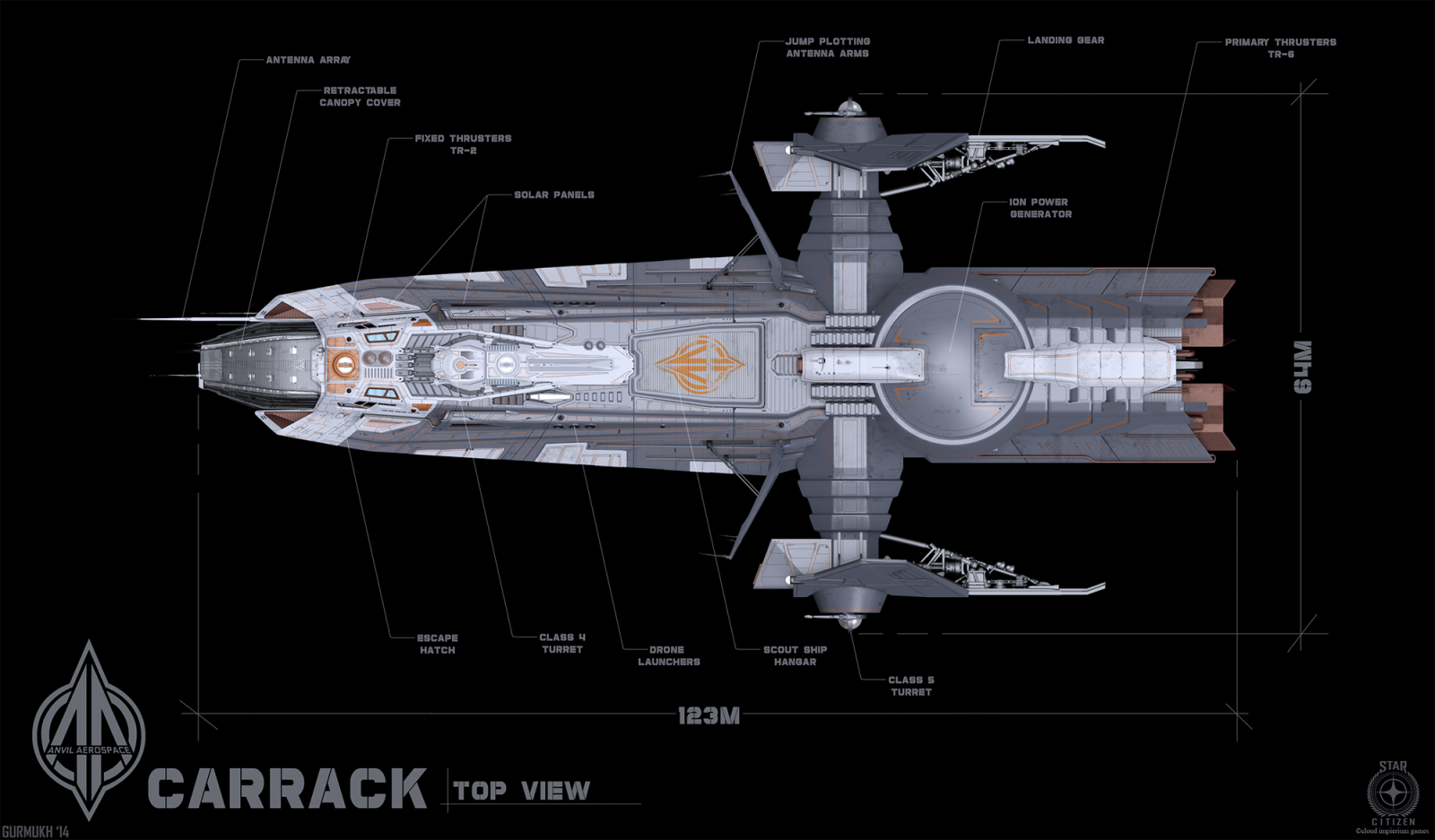 prostor, vozidlo, letadlo, Star Citizen, vesmírná stanice, kovadlina aerospace, kovadlina Carrack, Battlecruiser, letectví, Snímek obrazovky, kosmická loď, letecký motor