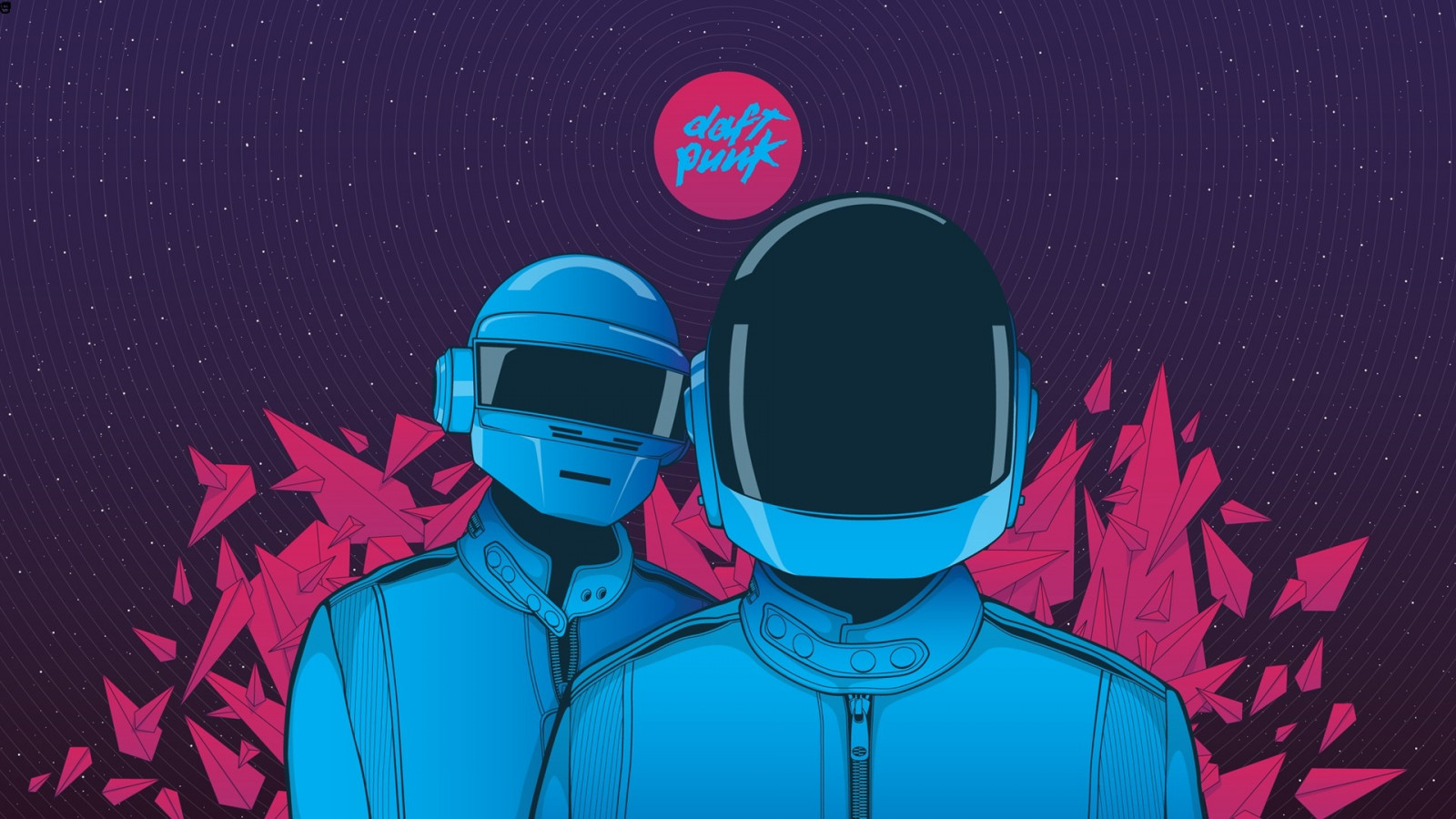 ilustrace, nachový, hudba, kreslená pohádka, DJ, vektor, Daft Punk, UMĚNÍ, Snímek obrazovky, počítač tapeta