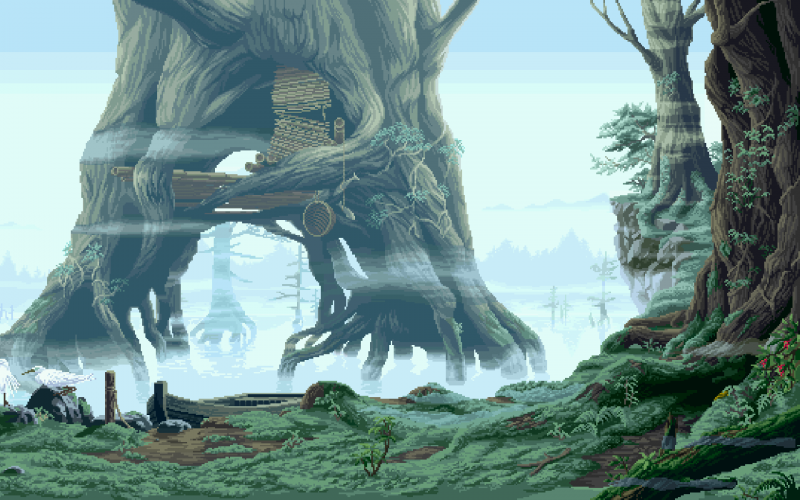 pixel art, umělecká díla, fantasy umění, džungle, mytologie, Terén