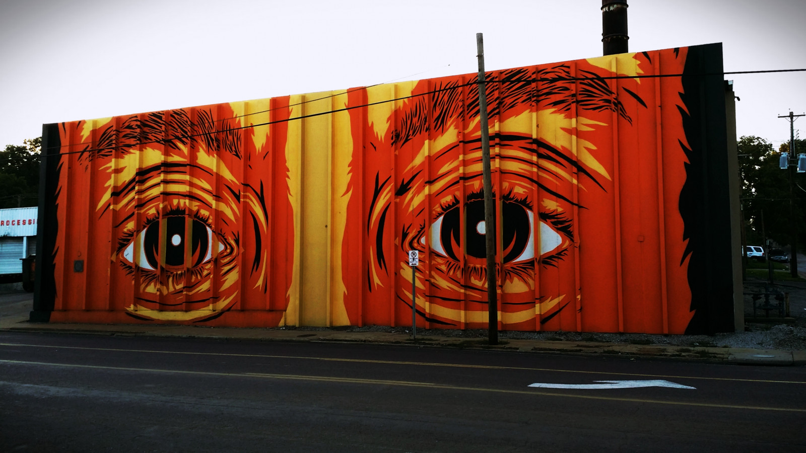 maleri, øjne, gade, nat, holde øje, væg, vej, ser, KUNST, farve, skønhed, bygninger, leder, form, fantastiske, facade, byområde, moderne kunst, gregbizzle, gregorybizzle, Bizzle, opmærksomhed