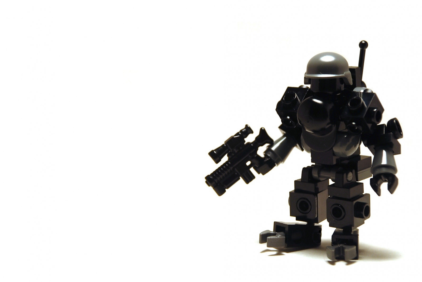 Černá, temný, robot, s, LEGO, prosím, cítit, Volný, uvolnit, rám, použití, na, jednoduchý, moc, MCH, hardsuit, frakce, Bley, brickarms, coreburner