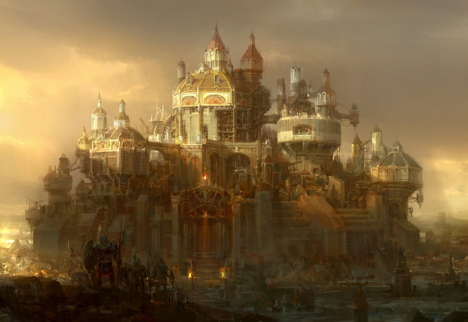 1920x1324 px, castle, cities, fantastic, fantasy, fi, sci, steampunk, world