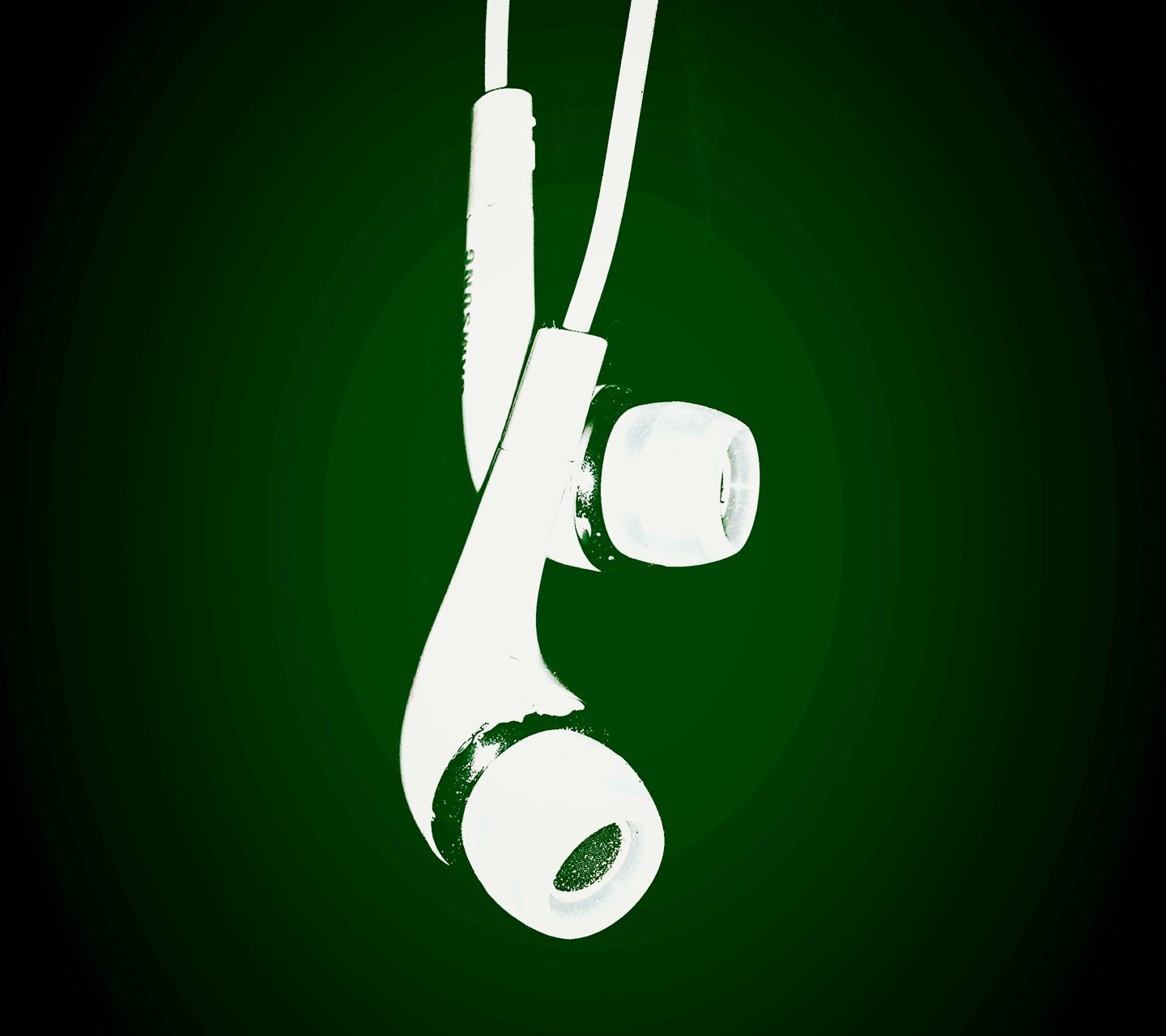 Wallpaper illustration, logo, green, headphones, circle, hand, finger