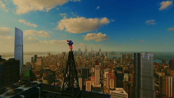city,Marvel Comics,Spider Man,Spider Man 2018,New York City,Playstation 4 Pro