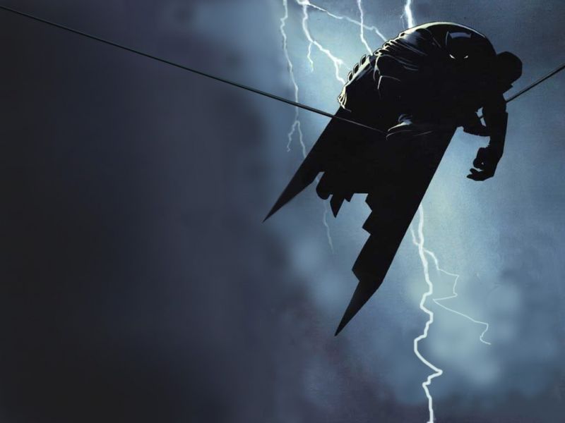Batman, DC Comics, køretøj, fly, blå, torden Batman, DC Comics, køretøj, fly, blå, torden