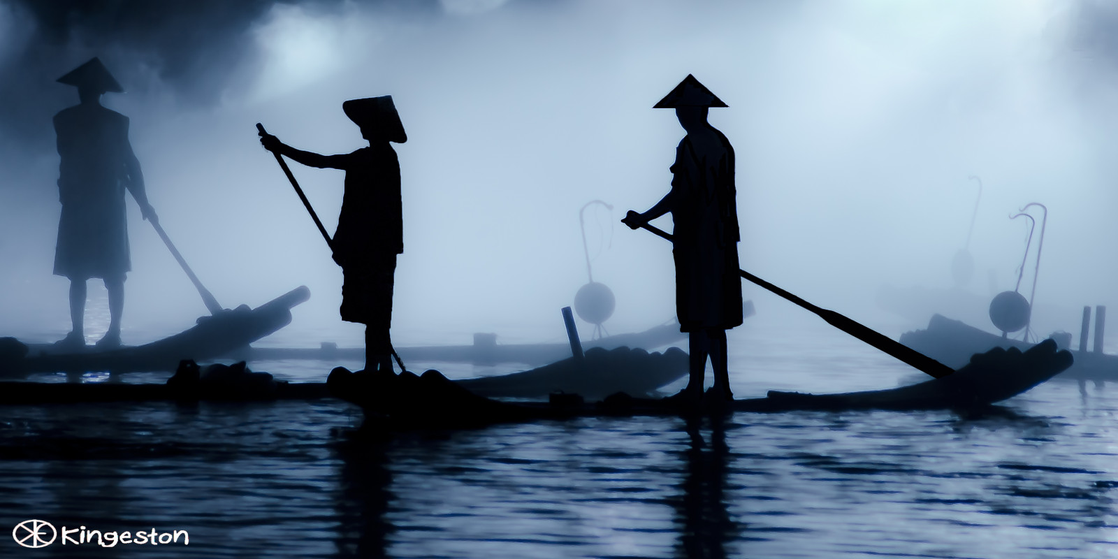 Čína, silueta, mlha, rybář, Nikon, Nebbia, Cina, pescatori, D7000, kingeston