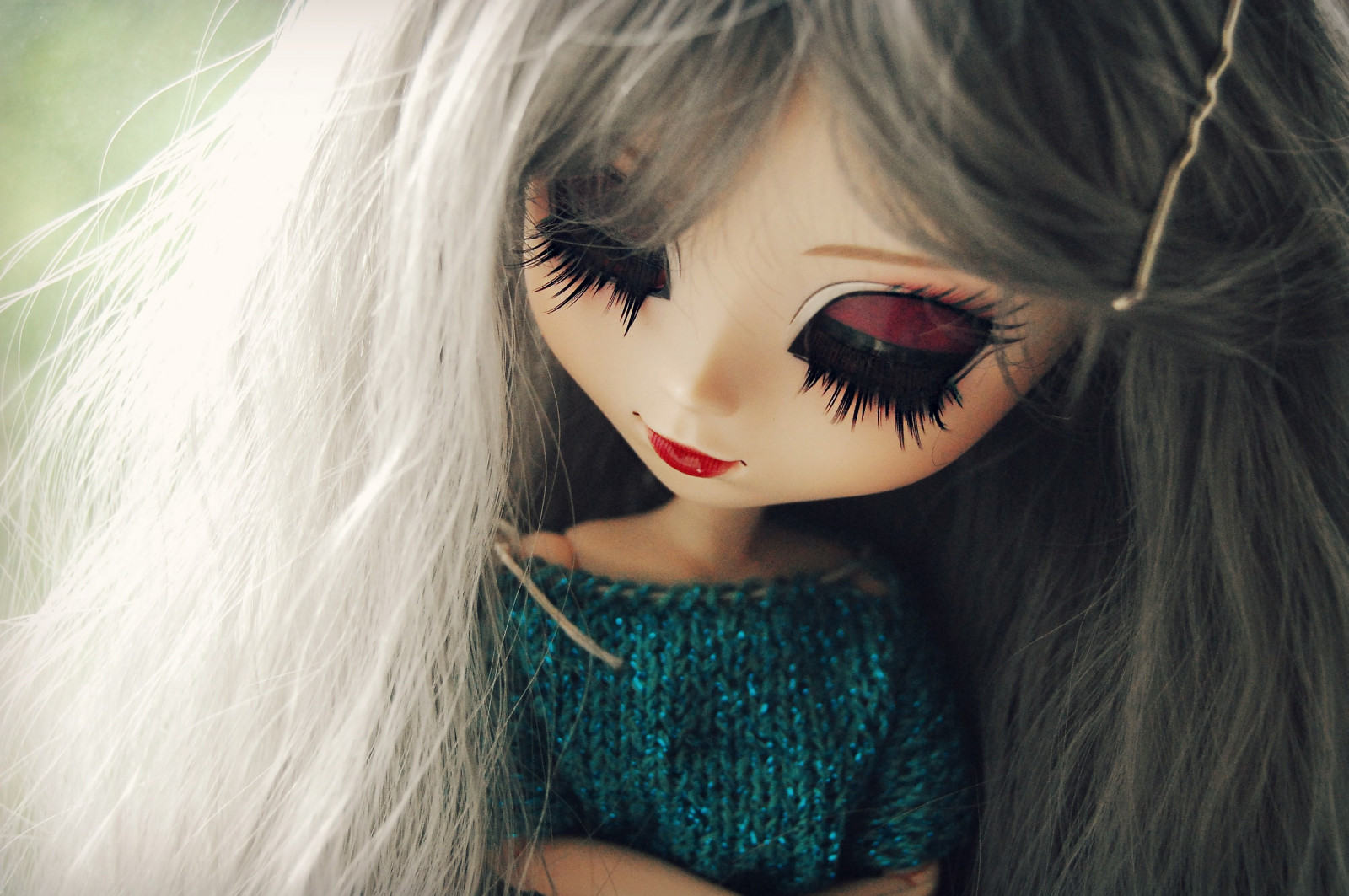 blå, lys, skjorte, grå, det her, Øjenvipper, med, Jeg er, d, Formidabelt, godt, paryk, men, selvisk, lynnedslag, shes, awesomeness, junplanning, leekeworld, rewigged, pullipakoya