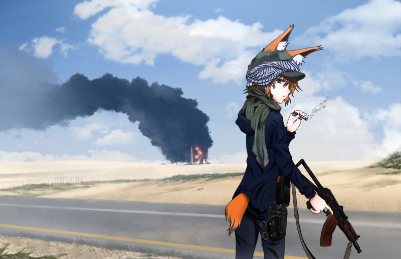 anime, staart, oren, meisje, KUNST, screenshot anime, staart, oren, meisje, KUNST, screenshot