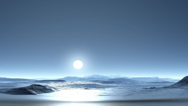 sunlight, sea, sky, sunrise, reflection, snow sunlight, sea, sky, sunrise, reflection, snow