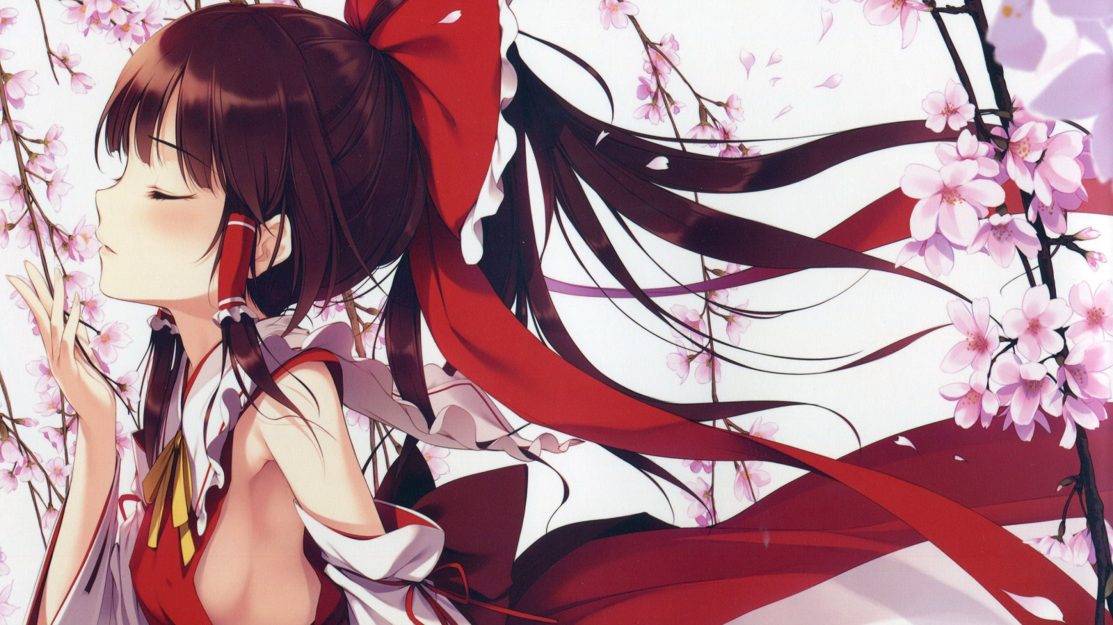 ภาพประกอบ, อะนิเมะ, สาวอะนิเมะ, สีน้ำตาล, Touhou, มังงะ, Hakurei Reimu, sideboob, มิโกะ, แขนเดี่ยว, มังงะ