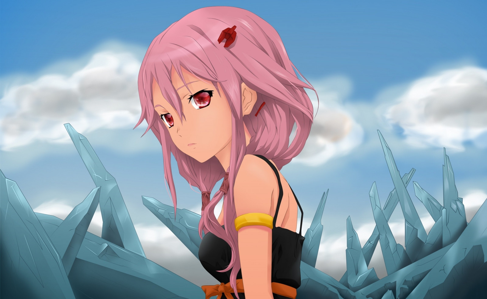 Illustration, Anime, Anime Mädchen, Krone der Schuld, Yuzuriha Inori, Bildschirmfoto, Computer-Tapete, Mangaka