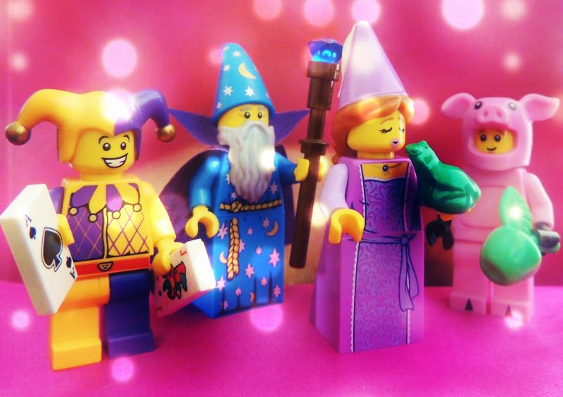 ของเล่น, เลโก้, สีชมพู, สีม่วง, รูปแกะสลัก, ตุ๊กตา