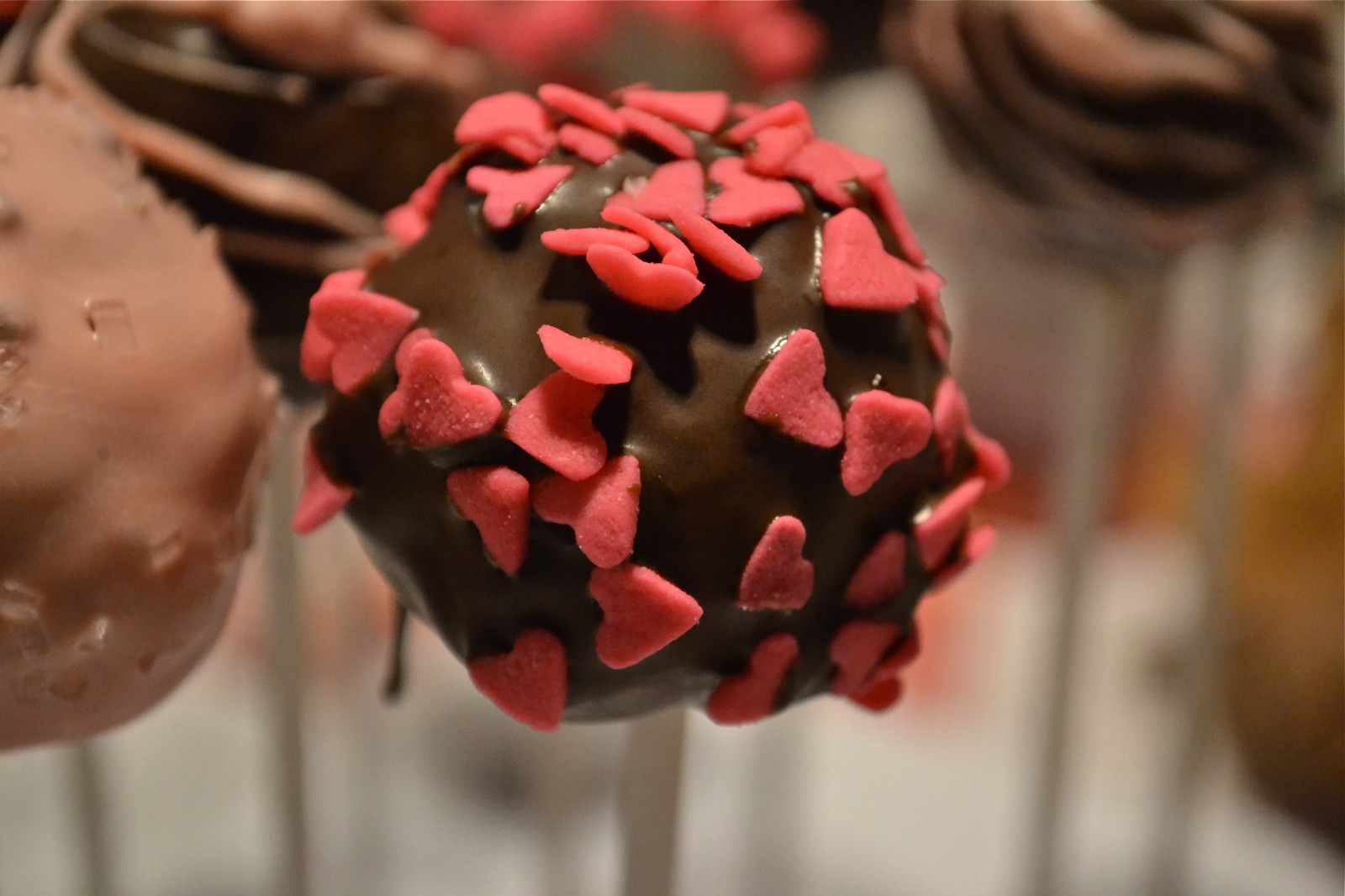 Wallpaper : pink, food, cake, hearts, chocolate, sprinkles, pops