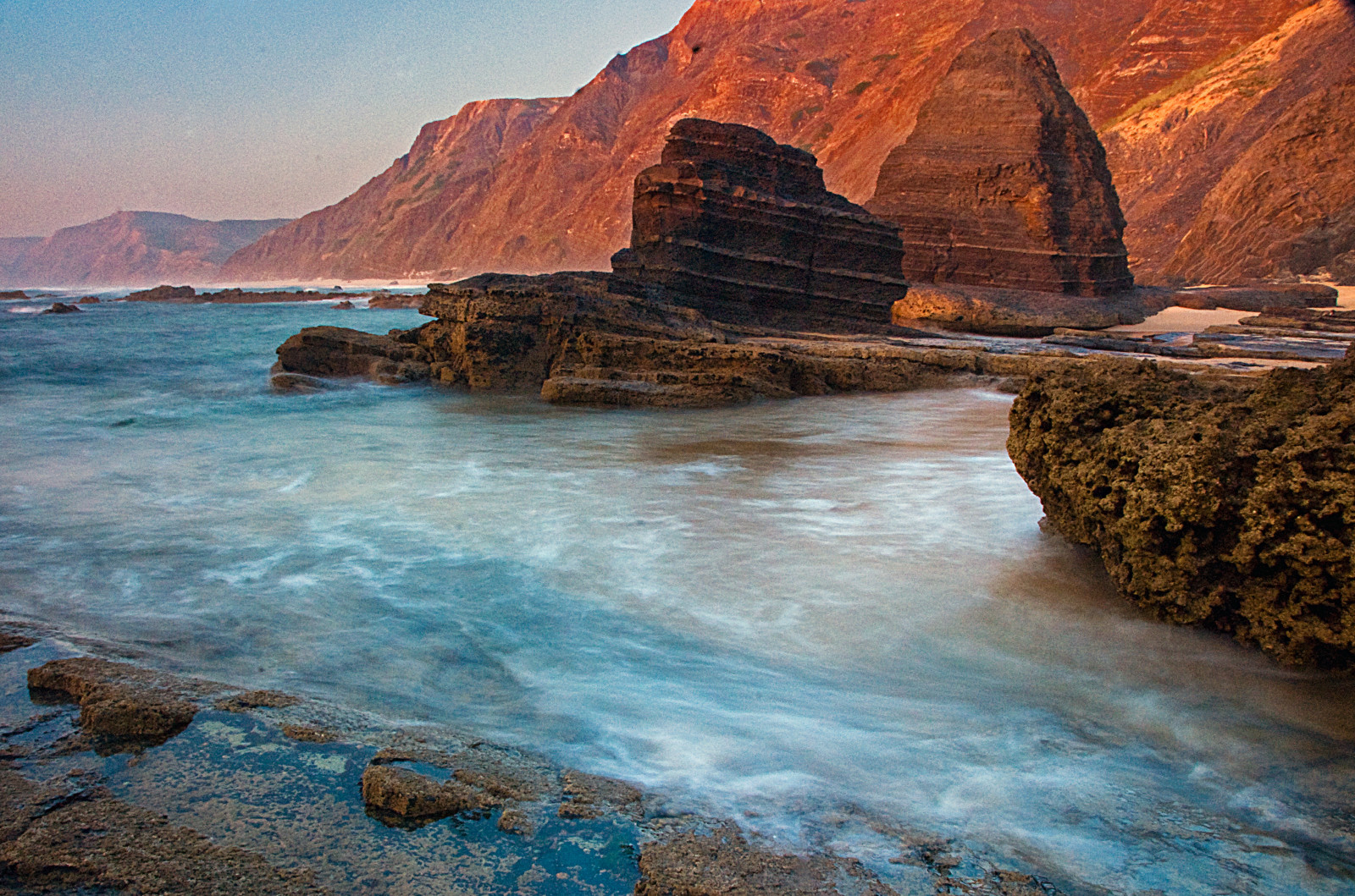 paesaggio, tramonto, mare, baia, acqua, roccia, natura, puntellare, spiaggia, Alba, costa, scogliera, mantellina, poesia, Portogallo, Formazione, atlantico, Terreno, montagna, oceano, onda, Materiale, anawesomeshot, abigfave, paesaggi, soe, theunforgettablepictures, mywinners, platinumphoto, diamondclassphotographer, flickrdiamond, goldstaraward, Supershot, ilovemypics, qualitypixels, geologia, thebestwaterscapes, landform, caratteristica geografica, corpo d'acqua, wadi, guasdivinas, Algarve, seasunclouds, praiadocastelejo, edithph