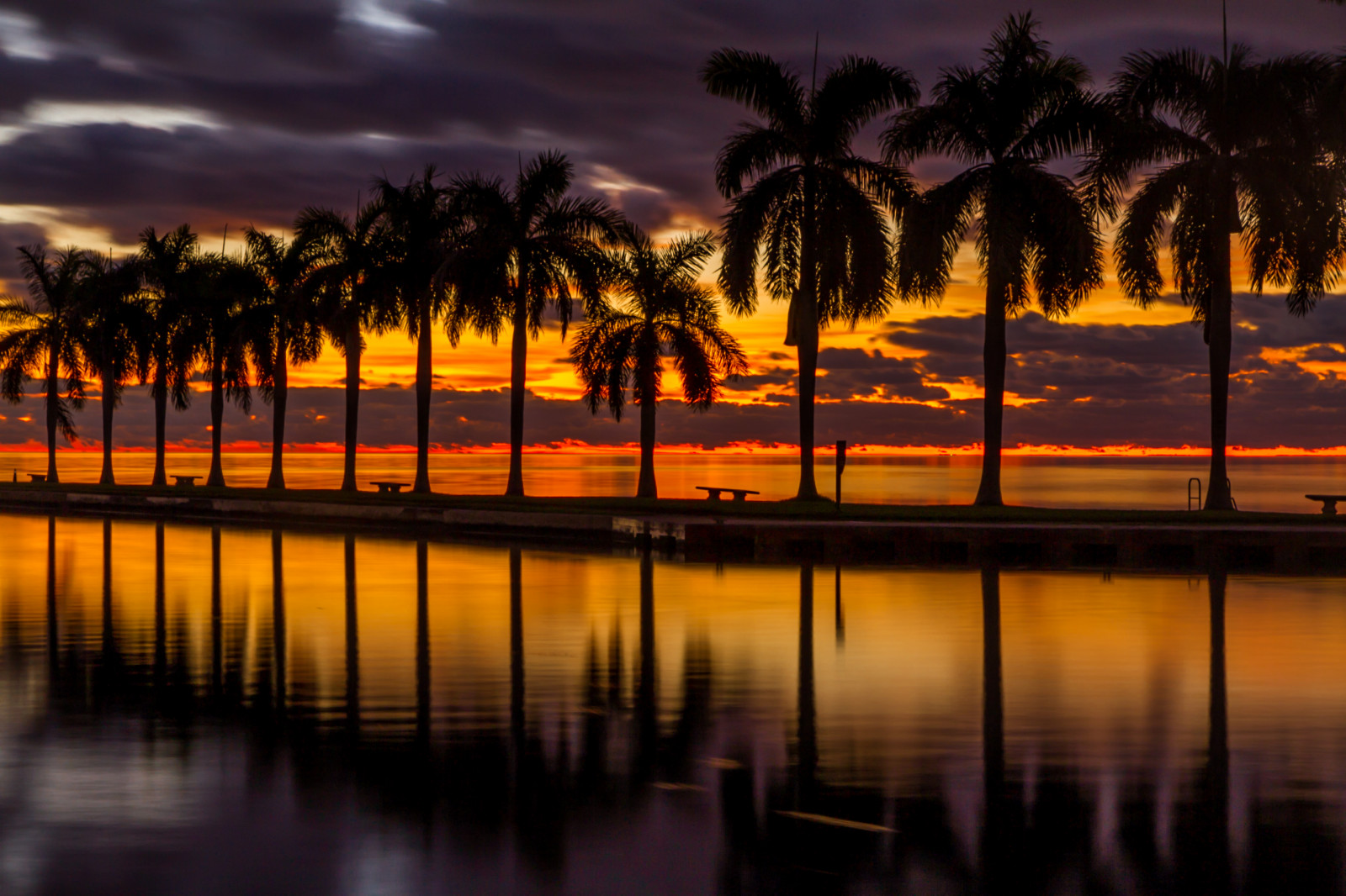 Wallpaper : landscape, sunset, water, nature, reflection, sky, sunrise