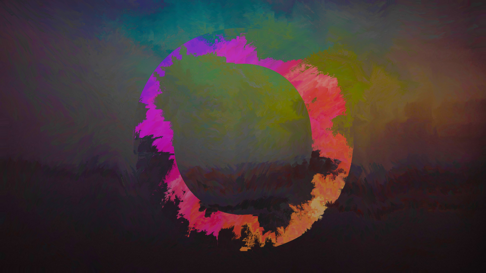 ilustrace, abstraktní, odraz, glitch art, LSD, kruh, Brand lol, barva, tvar, počítač tapeta