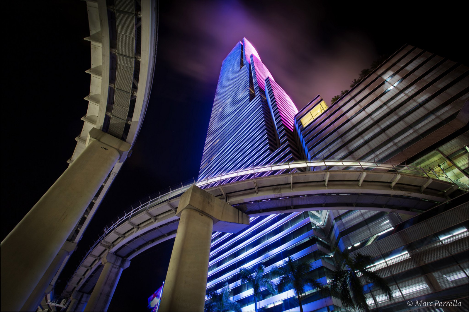 2048x1365 px, strand, bro, byer, Florida, Marina, Miami, monumenter, nat, panorama, panoramisk, stater, tårn, forenet, by-, USA