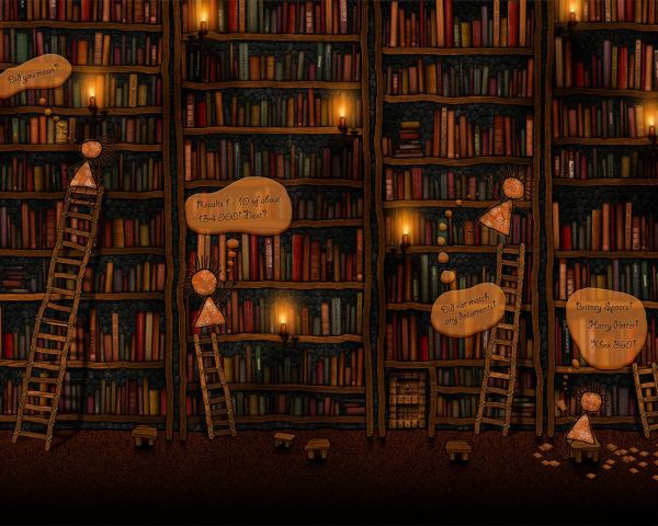 artwork, wood, books, Vladstudio, library, book