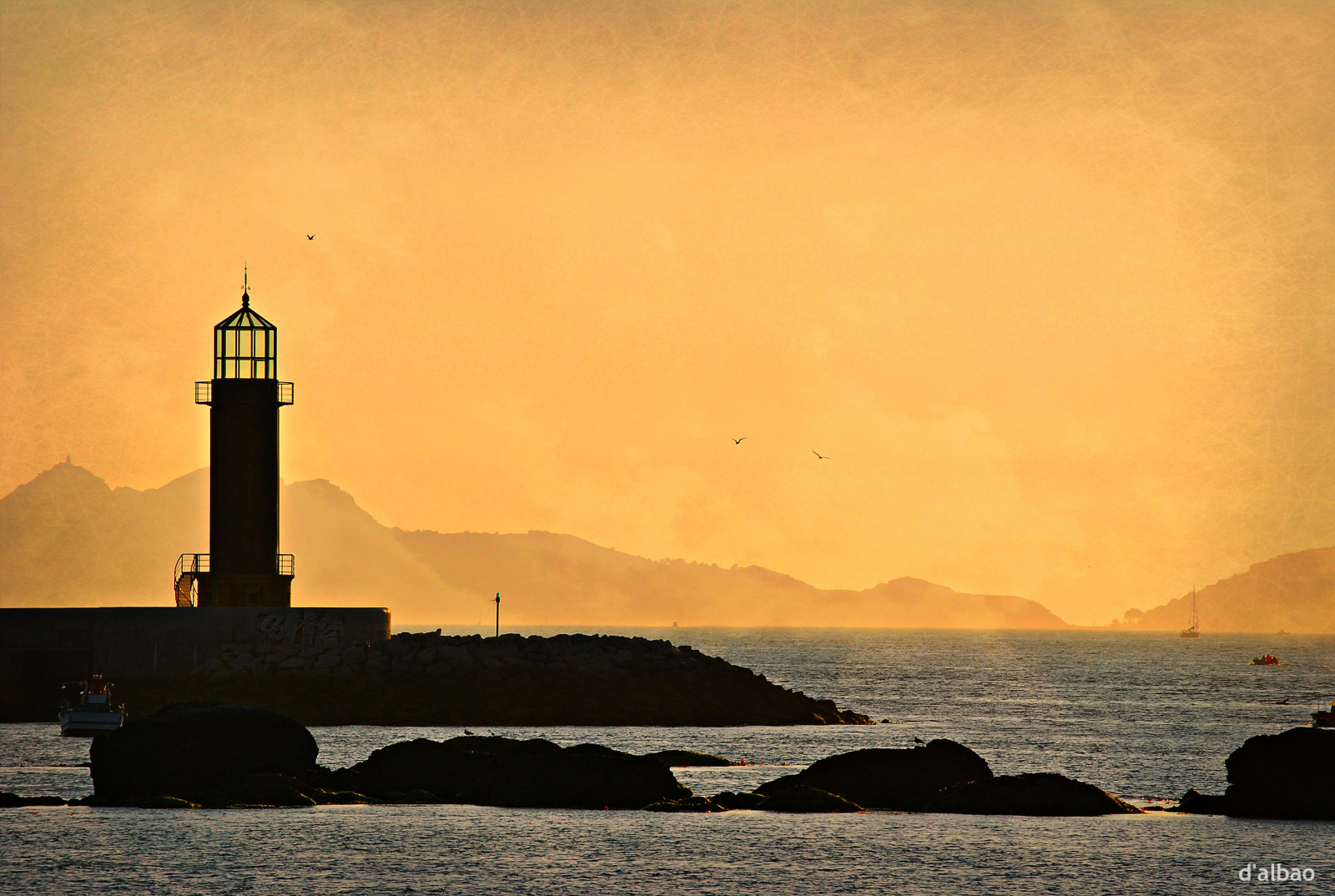 západ slunce, moře, svítání, večer, ráno, věž, pobřeží, maják, horizont, soumrak, Vigo, Galicia, svítání, oceán, vlna, mar, Ocaso, nikond60, siluetas, dalbao, francodalbao, faro, r asbaixas, silhouetes, vicusspacorum
