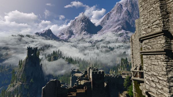 The Witcher 3 Wild Hunt, PC gaming, screen shot, Kaer Morhen