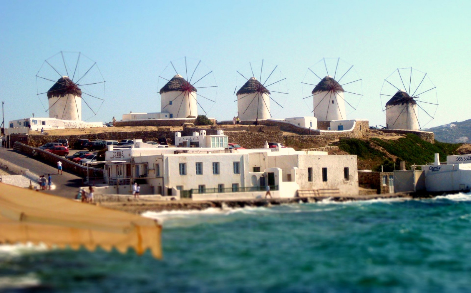 větrný mlýn, mlýn, moře, nebe, budova