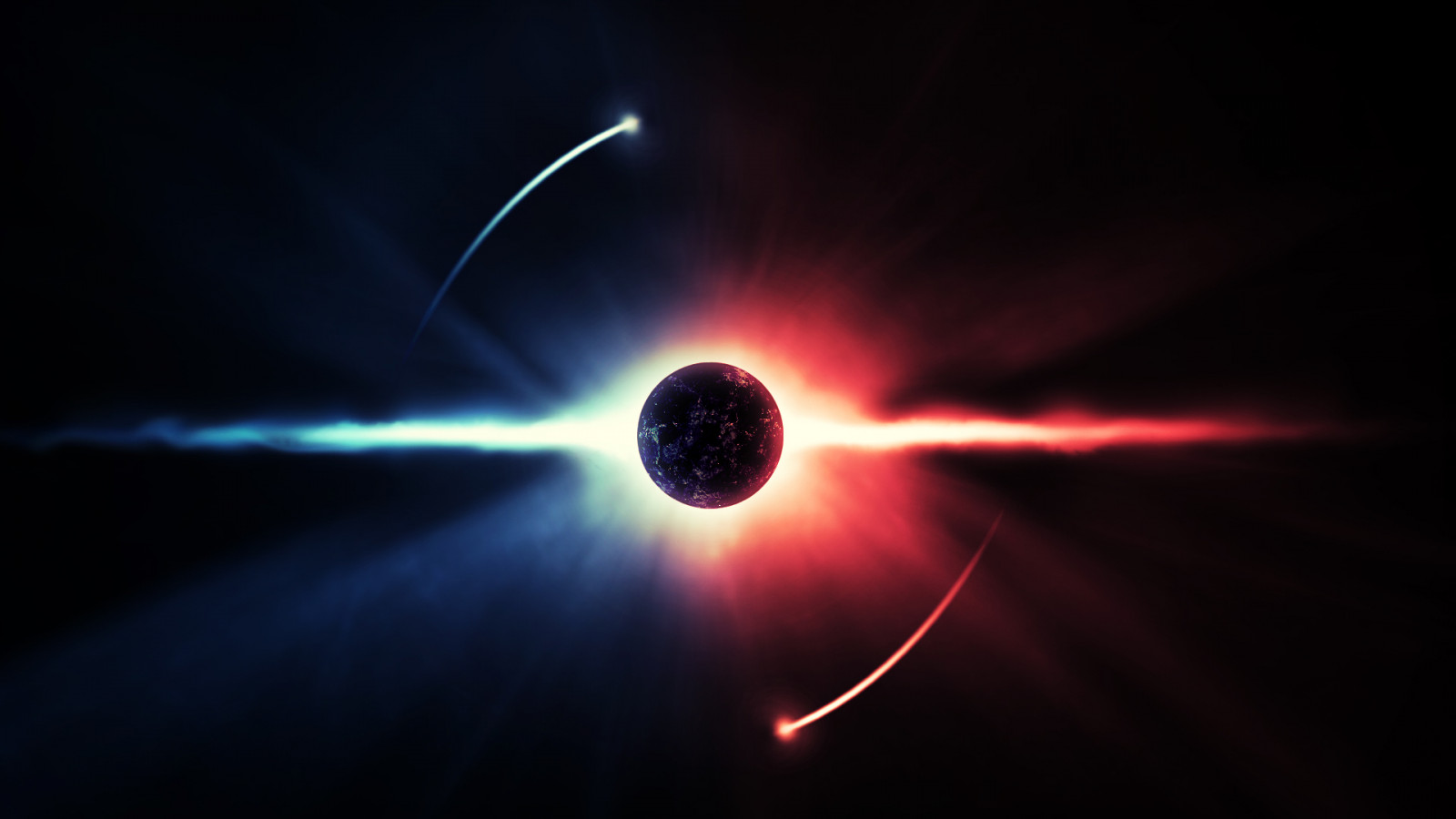 seni digital, malam, planit, ruang, karya seni, ruang seni, lingkaran, suasana, lensa suar, Korona, kegelapan, wallpaper komputer, luar angkasa, obyek astronomi, fenomena geologi
