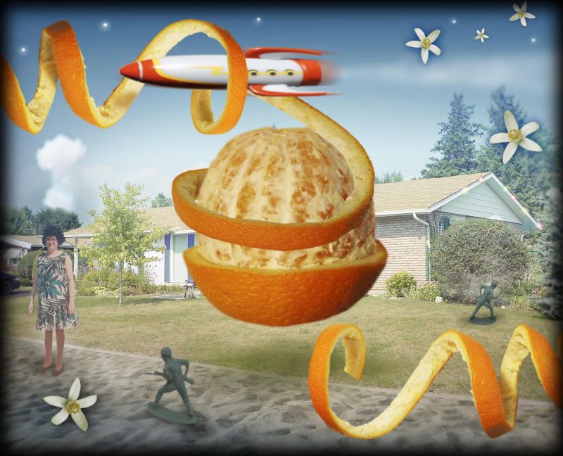 Kalifornie, oranžový, UMĚNÍ, světlo, letní, Dům Kalifornie, oranžový, UMĚNÍ, světlo, letní, Dům