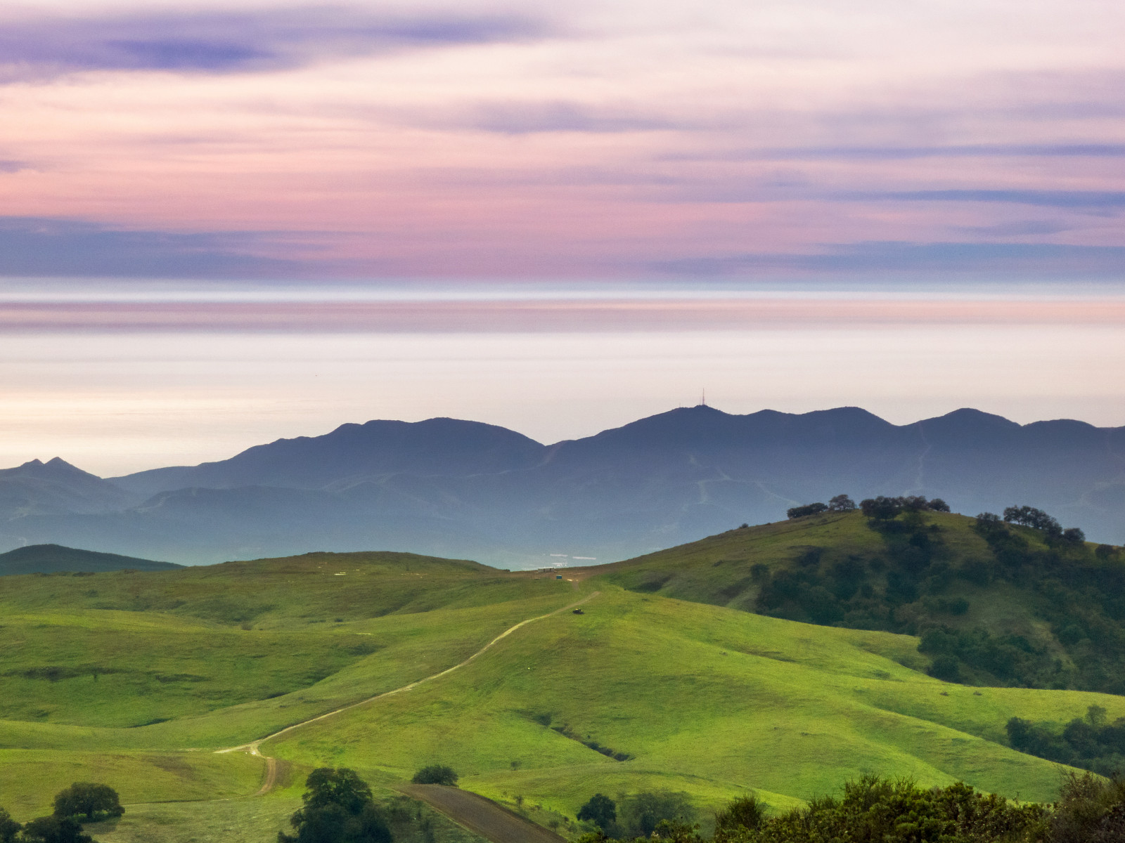 nebe, zelená, Příroda, tráva, Kánon, krajina, venku, opar, nachový, turistika, horizont, silná rána, kopce, Tichý oceán, vegetace, jižní Kalifornie, s100, camppendleton, santaanamountains, santamargaritamountains, margaritalookout