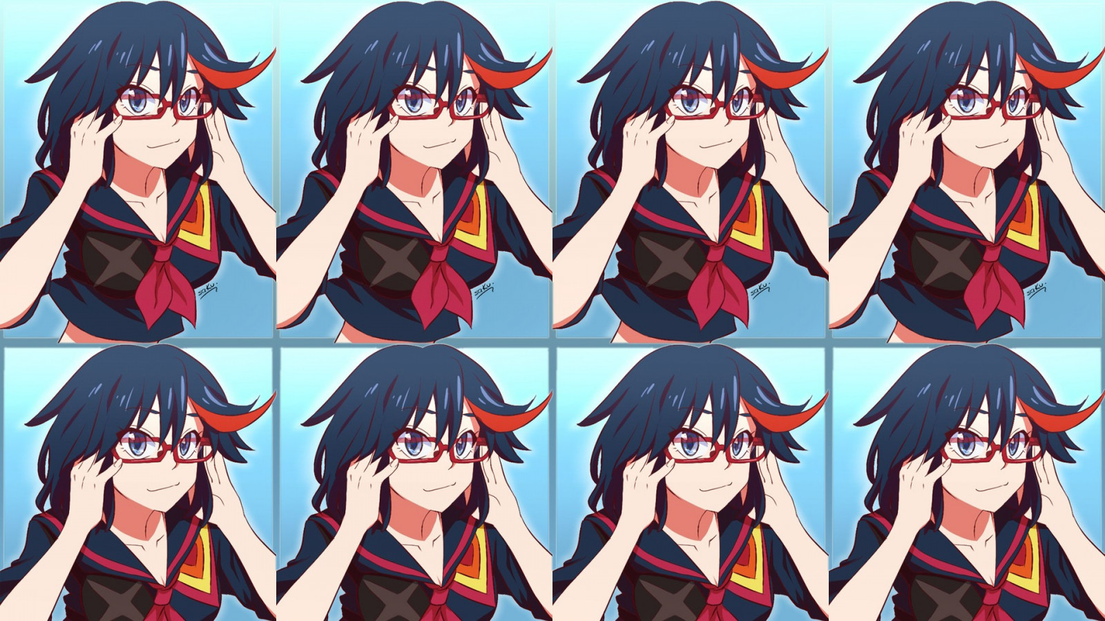 illustration, anime, kunstværk, tegneserie, Kill La Kill, Matoi Ryuuko, mangaka