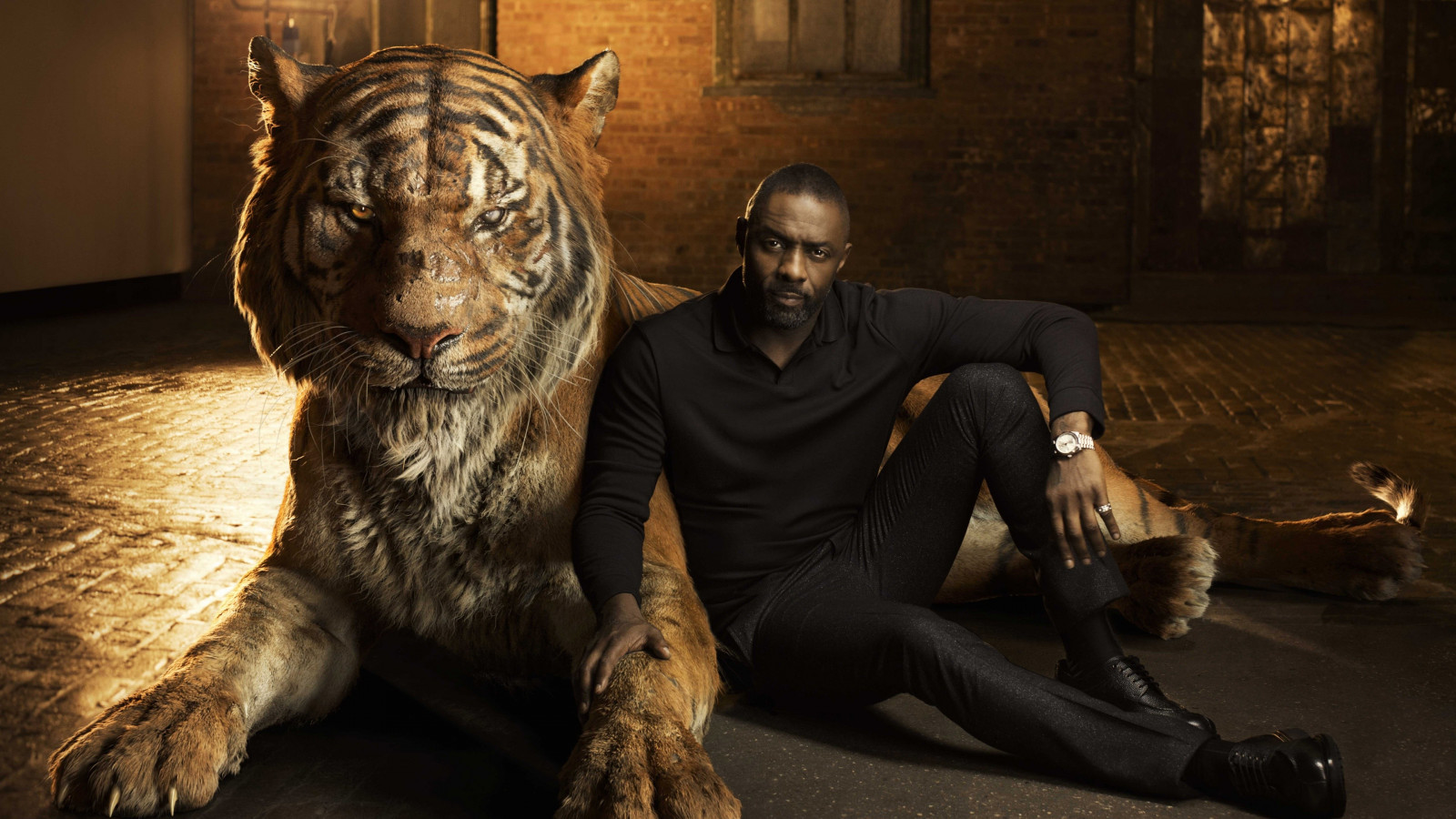 portræt, tiger, store katte, mytologi, Junglebogen, Idris Elba, Shere Khan, KUNST, skærmbillede
