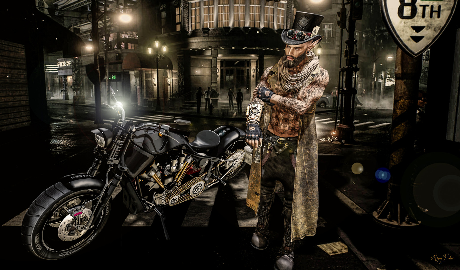 elf, mužský, fantazie, motocykl, jezdec, kola, bobber, železo, druhý, život, turlaccor, custombike, motocykly, vrtulník, Virtuální, svět, moto, gp, přejít, enduro, Harley, sportbike, Roadster, cyklista, kolo, cykly, BICI, vehiculo, motocicleta