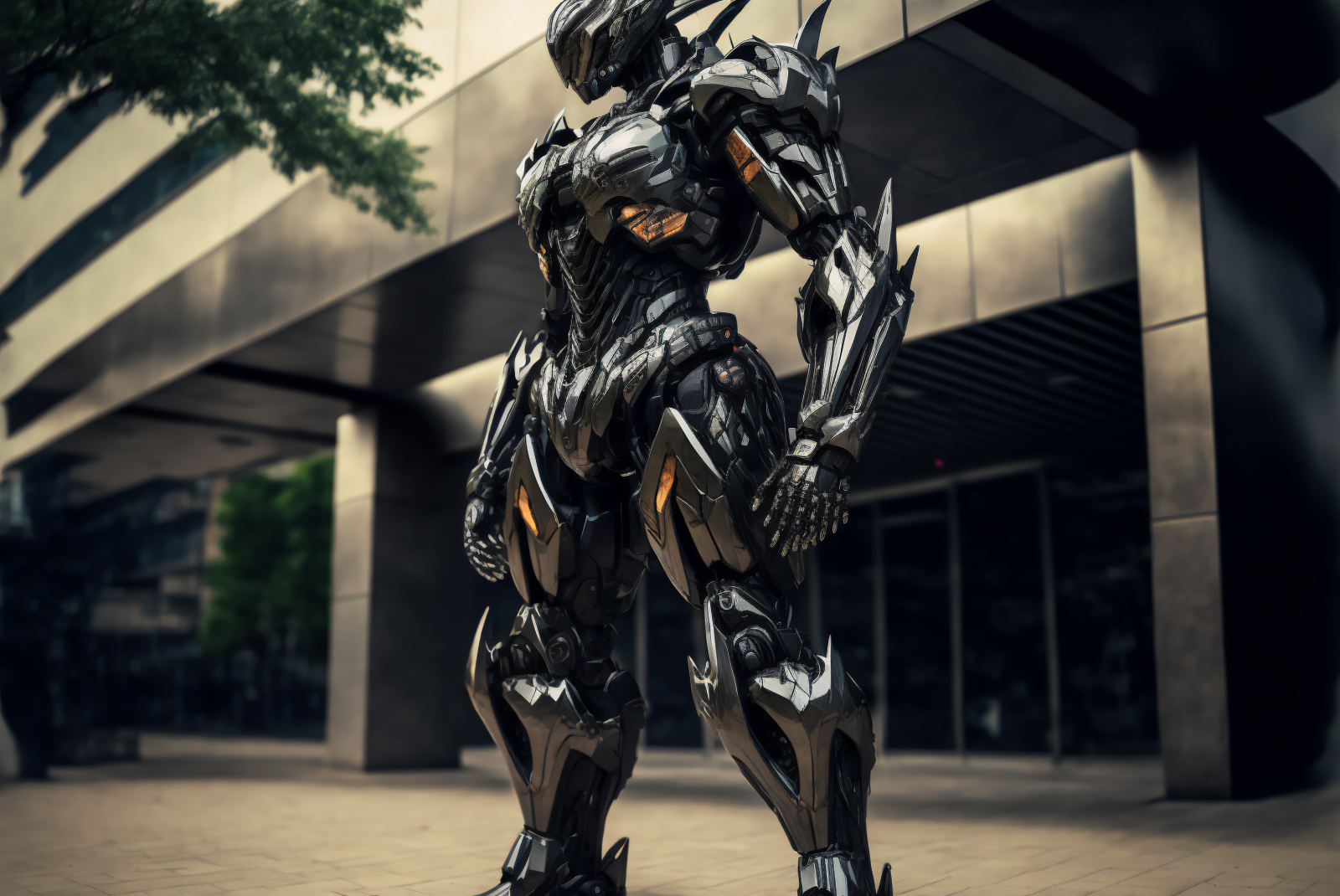 ai art, città, mech, robot, future funk, futuristico