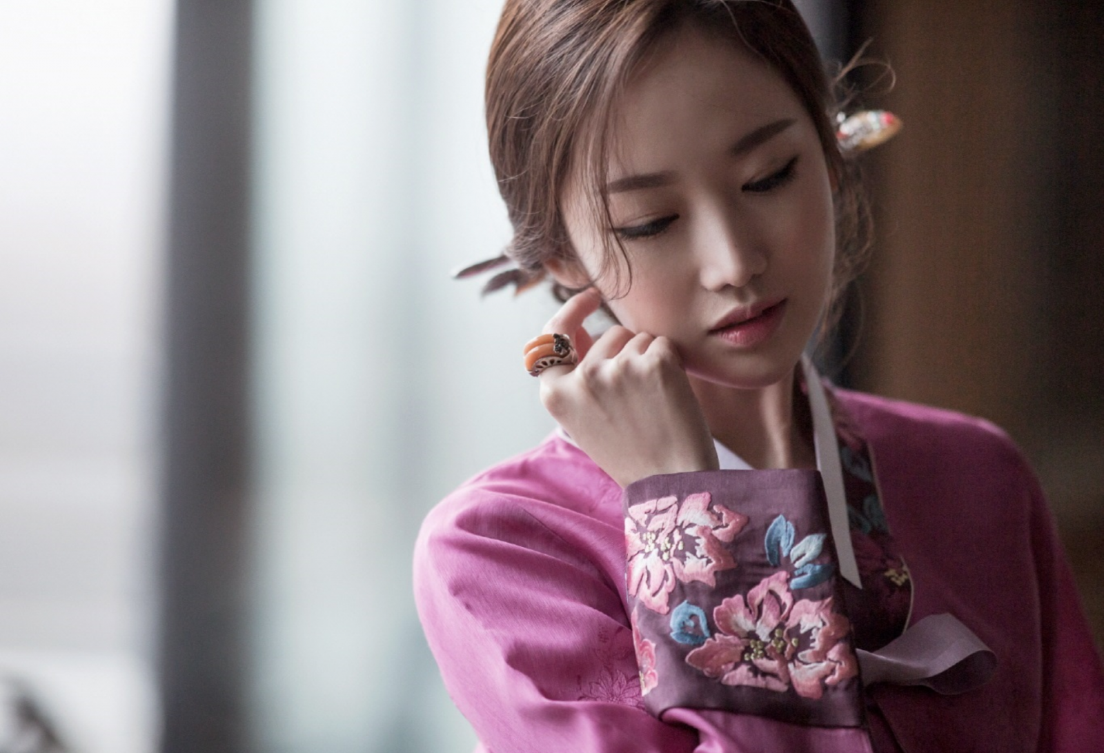 Frau, Modell-, Porträt, asiatisch, Fotografie, Mode, Hanbok, Südkorea, Frühling, Person, Haut, Mädchen, Schönheit, Auge, Frau, Dame, Frisur, Portraitfotografie, Fotoshooting