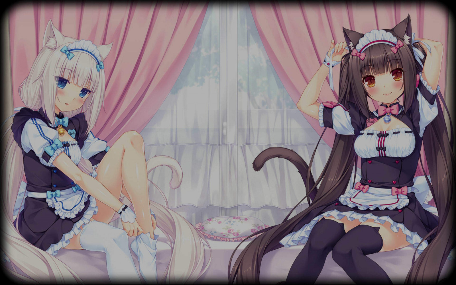 ภาพประกอบ, อะนิเมะ, สาวอะนิเมะ, การ์ตูน, ต้นขาสูง, ชุดแม่บ้าน, Neko Para, วานิลลา Neko Para, Chocolat Neko Para, มังงะ